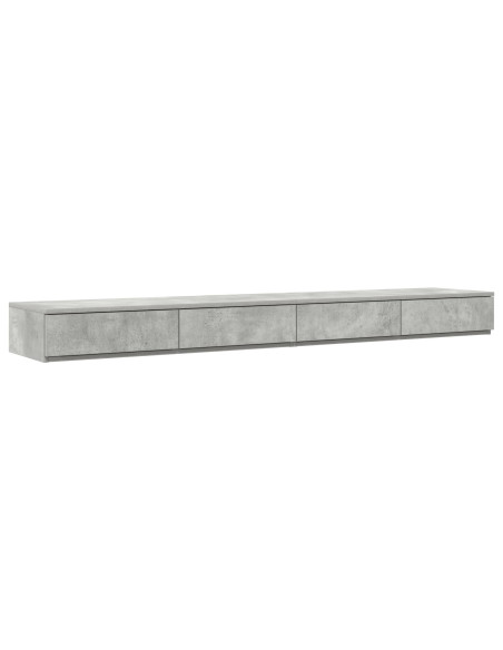 Struttura Letto con Contenitore Grigio Cemento 200x200 cm