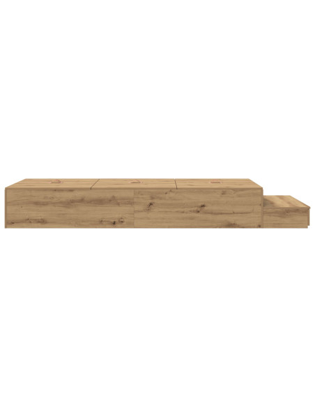 Struttura Letto  Rovere Artigianale Legno 75 x 190 cm