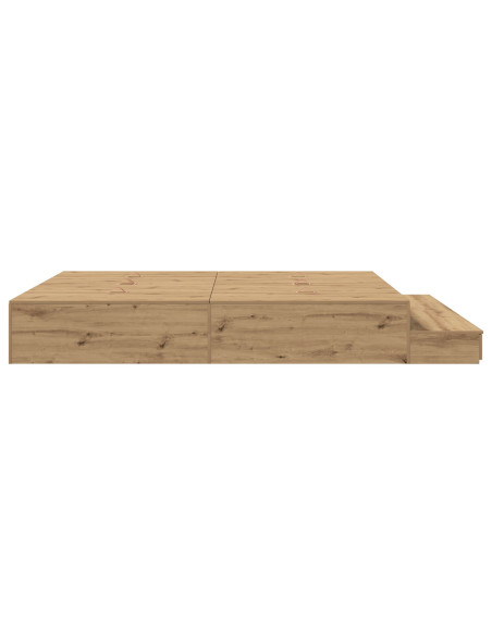 Struttura letto con contenitore  Rovere Artigianale 200x200 cm