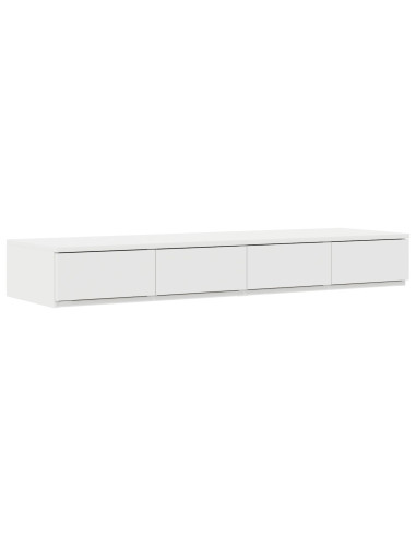 Struttura letto con contenitore Bianco 120 cm Legno multistrato