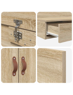 Struttura letto con contenitore Rovere Sonoma 120 cm 2