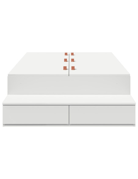 Struttura Letto con Contenitore  Bianco Legno ingegnerizzato