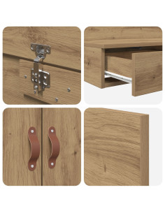 Struttura letto con contenitore Rovere artigianale 120 cm 2