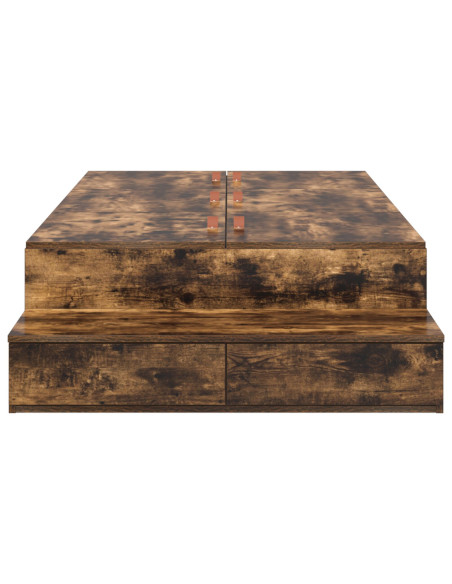 Struttura Letto con Contenitore  Rovere Smoked Legno Ingegnerizzato