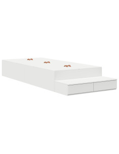 Struttura letto con contenitore Bianco 90 cm Legno multistrato 2