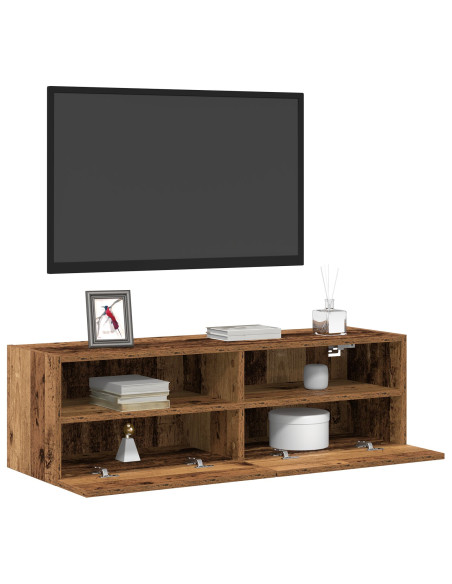Mobile TV a parete  in legno antico 100x30x30 cm in legno ingegnerizzato