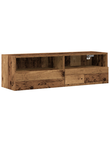 Mobile TV a parete  in legno antico 100x30x30 cm in legno ingegnerizzato