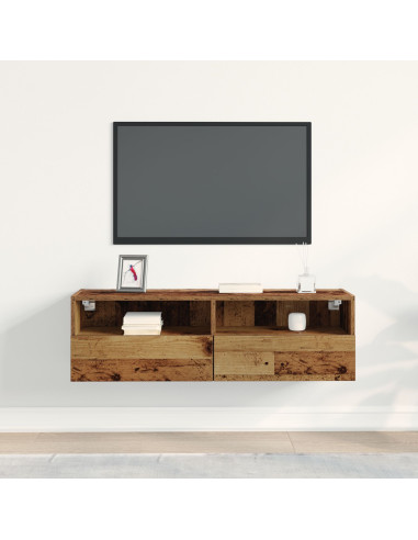 Mobile TV da parete Legno vecchio 100 x 30 x 30 cm