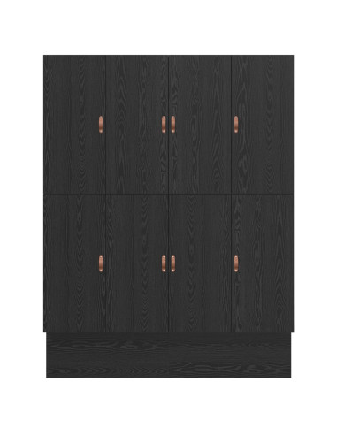 Struttura letto con contenitore con cassetto Rovere Nero 200 cm