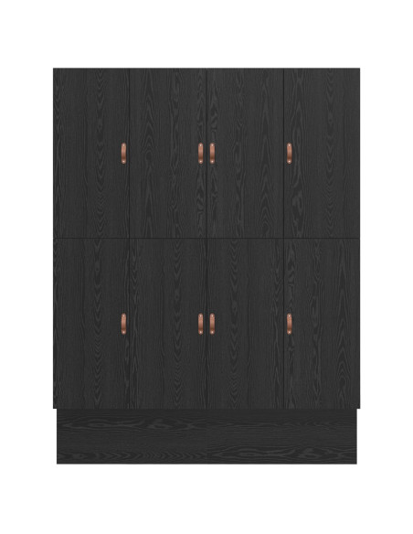 Struttura letto con contenitore con cassetto Rovere Nero 200 cm