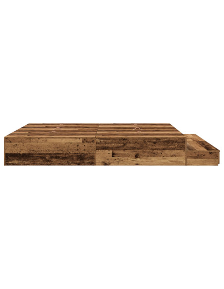 Struttura letto  Legno Vintage 200x200 cm