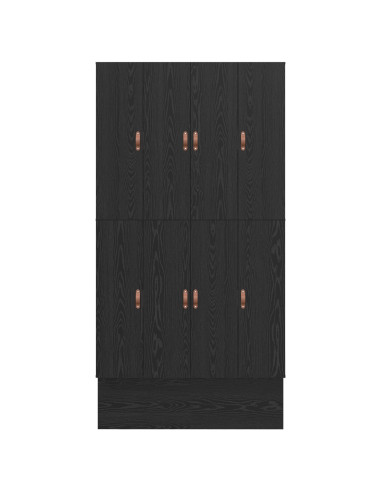 Struttura letto con contenitore con cassetto Rovere Nero 120 cm