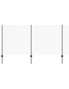 Recinzione con Posto Verde 1,2 x 10 m Acciaio e PVC