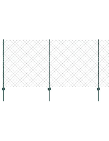 Recinzione con Posto Verde 1,2 x 10 m Acciaio e PVC