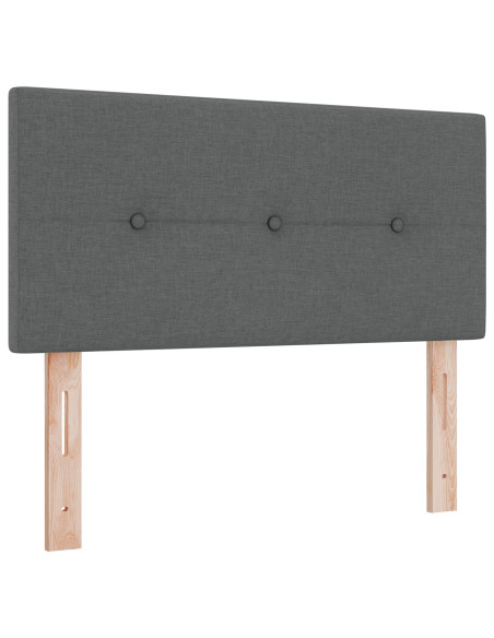 Letto con Box Spring e Materasso Grigio Scuro 120x200 cm Tessuto