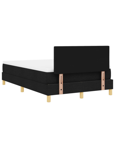 Letto a Box Spring con Materasso Nero 120x200 cm Tessuto