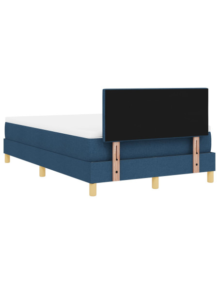 Letto con Box Spring e Materasso Blu 120x200 cm Tessuto