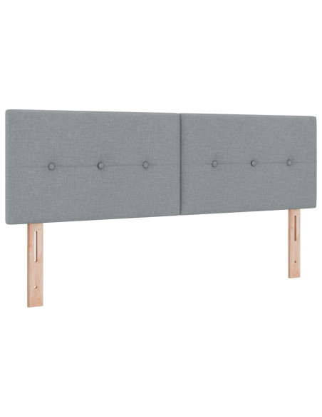 Letto con Box Spring e Materasso Grigio Chiaro 140x190 cm Tessuto