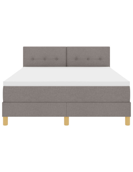 Letto a Castello con Materasso Tortora 160x200 cm Tessuto