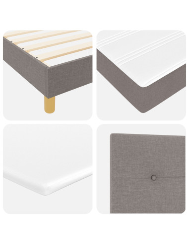 Letto a molle con materasso Talpa 160 x 200 cm Tessuto