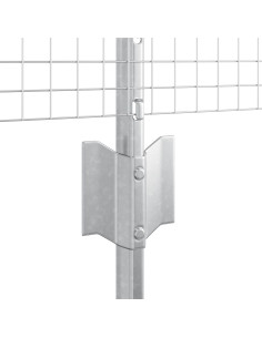 Recinzione con Posto Argento 0,5 x 10 m Acciaio 2