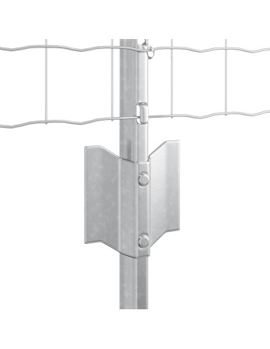 Recinzione con Posto Argento 0,6 x 50 m Acciaio