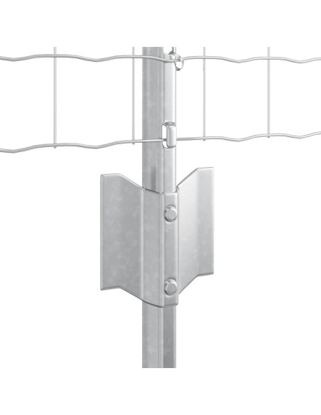 Recinzione Euro  con 11 pali a U Argento 0.6x50 m Acciaio