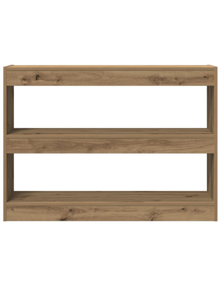 Libreria/Dividendo Stanza  - Rovere Artigianale - 100x30x72 cm - Realizzato in Legno Ingegnerizzato