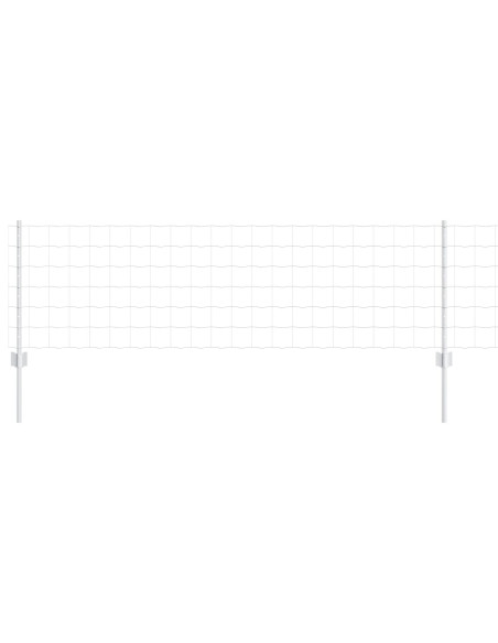Recinzione Euro  con 11 pali a U Argento 0.6x50 m Acciaio