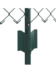 Recinzione con Posto Verde 0,4 x 10 m Acciaio e PVC 2