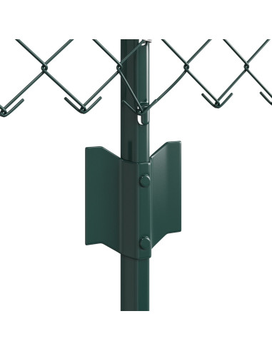 Recinzione con Posto Verde 0,4 x 10 m Acciaio e PVC