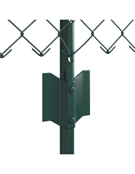 Recinzione con Posto Verde 0,4 x 10 m Acciaio e PVC