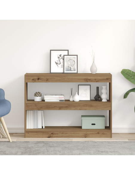 Libreria/Dividendo Stanza  - Rovere Artigianale - 100x30x72 cm - Realizzato in Legno Ingegnerizzato