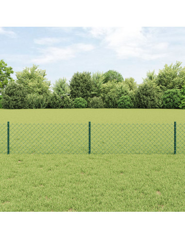 Recinzione con Posto Verde 0,4 x 10 m Acciaio e PVC