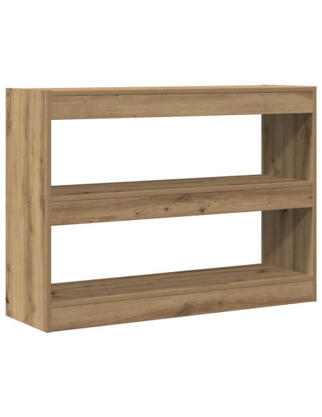 Libreria/Dividendo Stanza  - Rovere Artigianale - 100x30x72 cm - Realizzato in Legno Ingegnerizzato