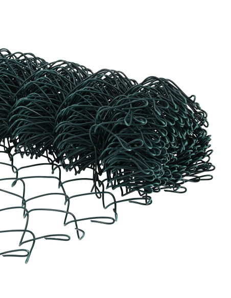 Recinzione a Maglie  con 10 U Post Verde 0.8x10 m Acciaio
