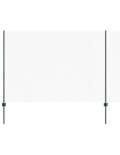 Recinzione con Posto Verde 1,6 x 25 m Acciaio e PVC