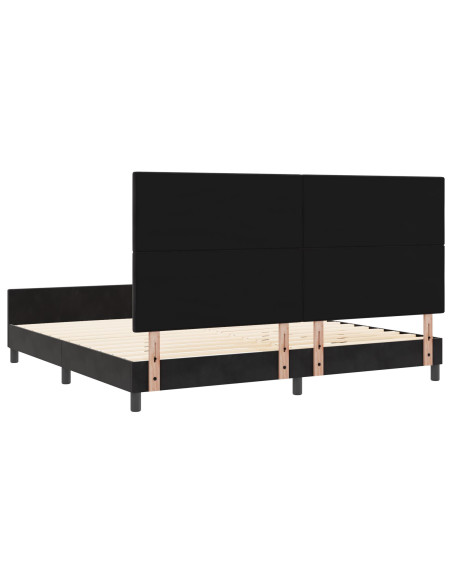 Struttura del Letto Nera 200x200 cm in Velluto