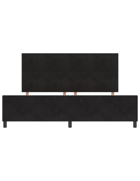 Struttura del Letto Nera 200x200 cm in Velluto