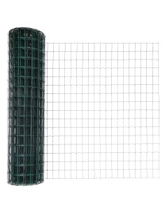 Recinzione con Posto Verde 1 x 10 m Acciaio e PVC