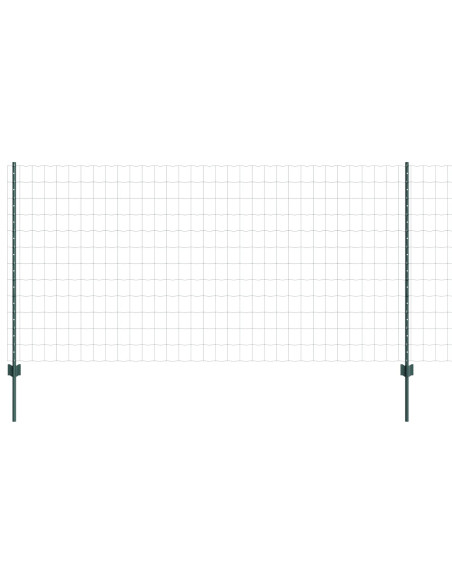 Recinzione Euro  con 5 Pali U Verde 1.2x10 m Acciaio