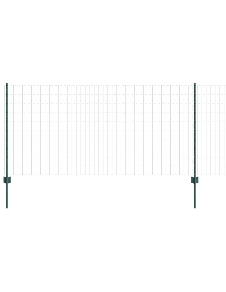 Recinzione Euro  con 5 Pali U Verde 1x10 m Acciaio