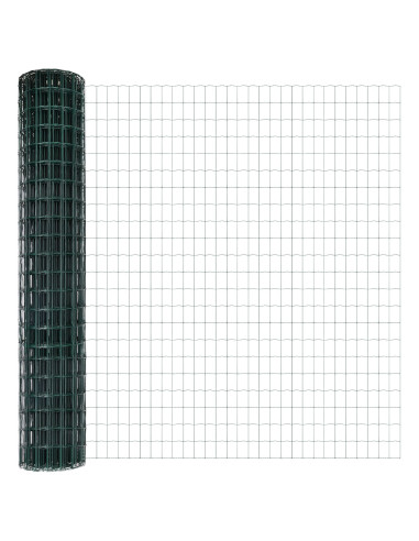 Recinzione con Posto Verde 1,5 x 10 m Acciaio e PVC