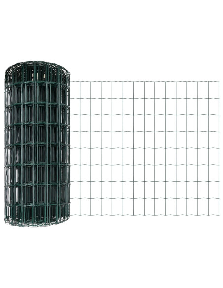 Recinzione Euro  con 5 pali a U Verde 0.6x10 m Acciaio