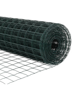 Recinzione con Posto Verde 0,8 x 10 m Acciaio e PVC 2