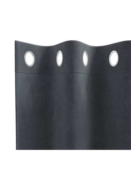 Tende oscuranti  con occhielli 2 pezzi in velluto grigio chiaro