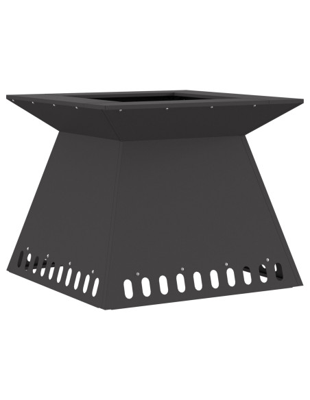 Focolare  Nero 60x60x50 cm Acciaio