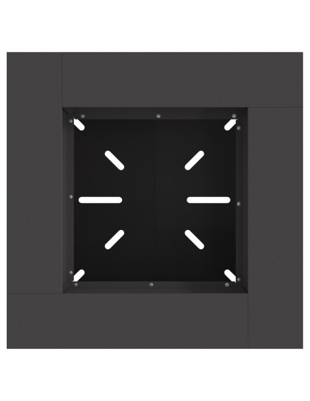 Focolare  Nero 60x60x50 cm Acciaio