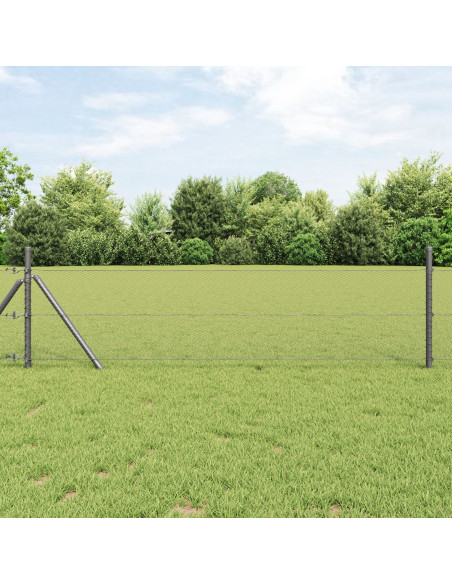 Recinto Esagonale Grigio 0,6x25 m Acciaio