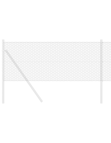 Recinto Esagonale Grigio 0,6x25 m Acciaio